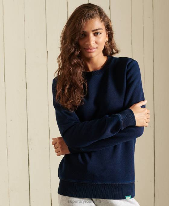Superdry hanorac cu logo vintage îmbrăcăminte albastru inchis femei JX0Z6120