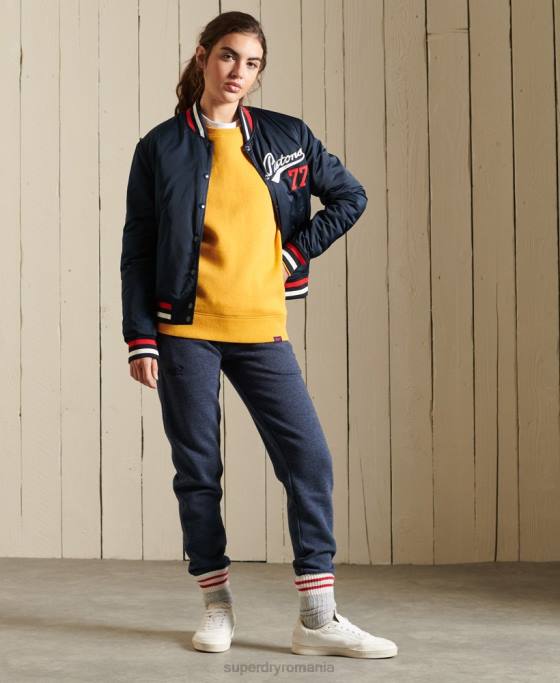 Superdry hanorac cu logo vintage îmbrăcăminte galben femei JX0Z6084