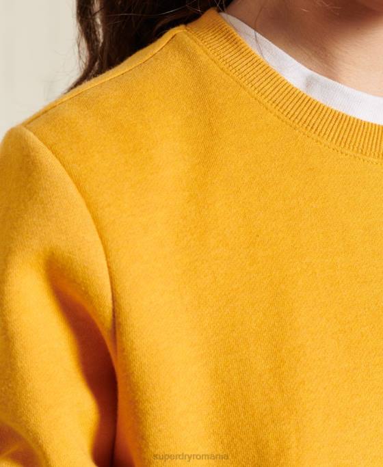 Superdry hanorac cu logo vintage îmbrăcăminte galben femei JX0Z6084