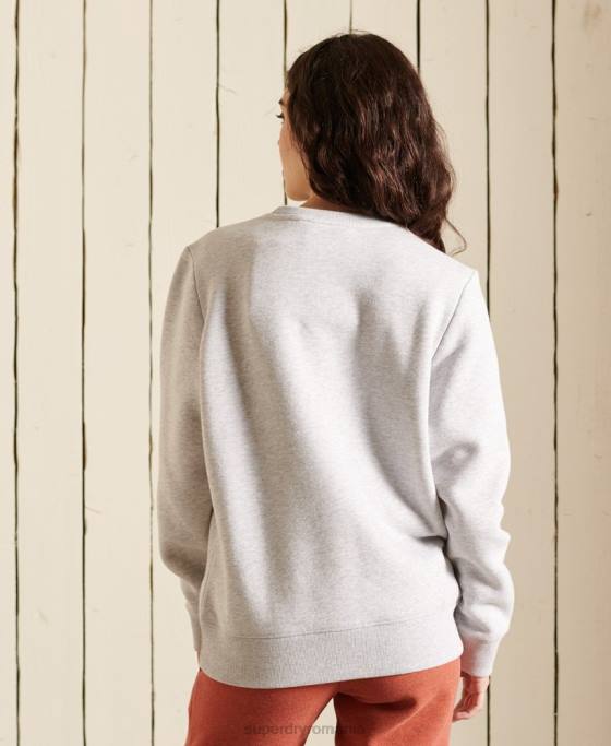 Superdry hanorac cu logo vintage îmbrăcăminte gri deschis femei JX0Z5990