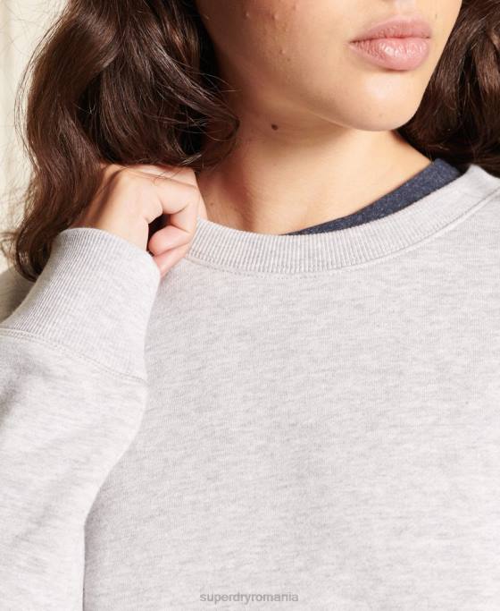 Superdry hanorac cu logo vintage îmbrăcăminte gri deschis femei JX0Z5990