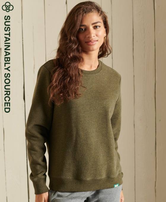 Superdry hanorac cu logo vintage îmbrăcăminte kaki femei JX0Z3478