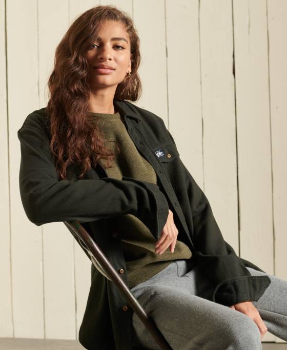 Superdry hanorac cu logo vintage îmbrăcăminte kaki femei JX0Z3478