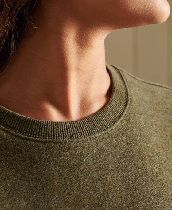 Superdry hanorac cu logo vintage îmbrăcăminte kaki femei JX0Z3478