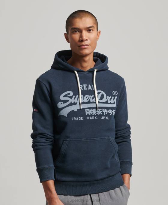 Superdry hanorac cu logo vintage îmbrăcăminte marina bărbați JX0Z649