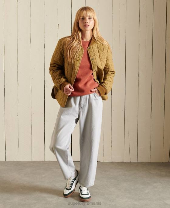 Superdry hanorac cu logo vintage îmbrăcăminte maro femei JX0Z3444