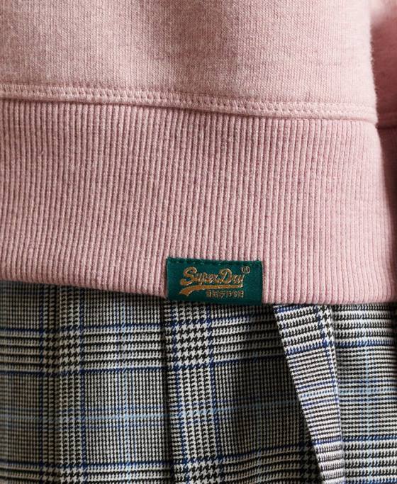 Superdry hanorac cu logo vintage îmbrăcăminte roz femei JX0Z3467