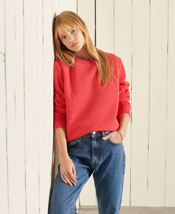 Superdry hanorac cu logo vintage îmbrăcăminte roșu femei JX0Z6086