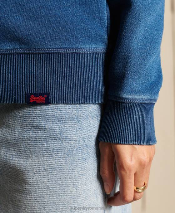 Superdry hanorac cu logo vintage îmbrăcăminte turcoaz femei JX0Z6042