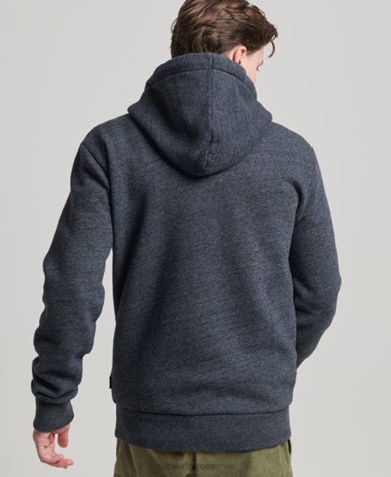 Superdry hanorac cu logo vintage în relief îmbrăcăminte marina bărbați JX0Z767