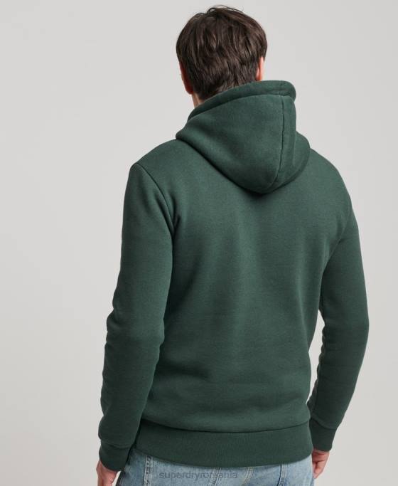 Superdry hanorac cu logo vintage în relief îmbrăcăminte verde bărbați JX0Z546