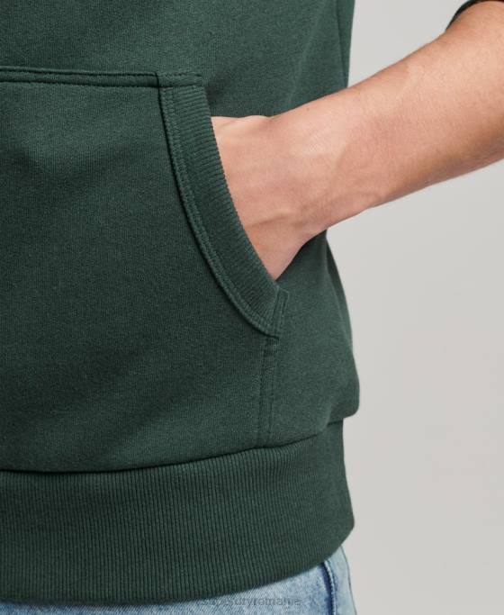 Superdry hanorac cu logo vintage în relief îmbrăcăminte verde bărbați JX0Z546