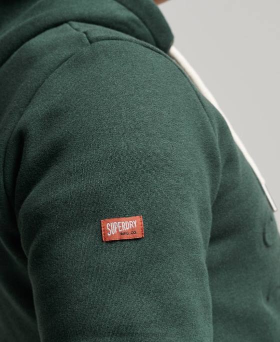 Superdry hanorac cu logo vintage în relief îmbrăcăminte verde bărbați JX0Z546