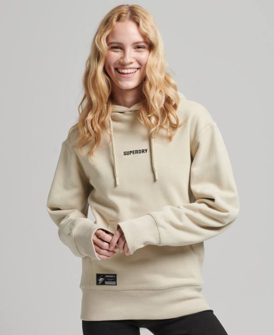 Superdry hanorac cu micro logo îmbrăcăminte bej femei JX0Z5884
