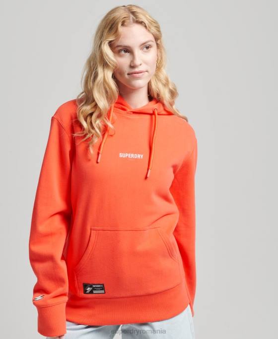 Superdry hanorac cu micro logo îmbrăcăminte coral femei JX0Z5812