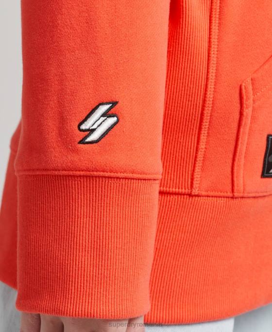 Superdry hanorac cu micro logo îmbrăcăminte coral femei JX0Z5812