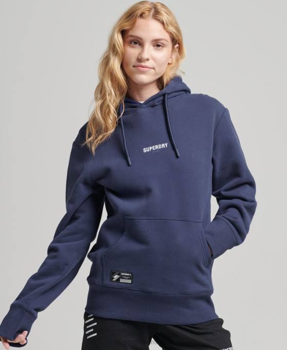 Superdry hanorac cu micro logo îmbrăcăminte marina femei JX0Z5885