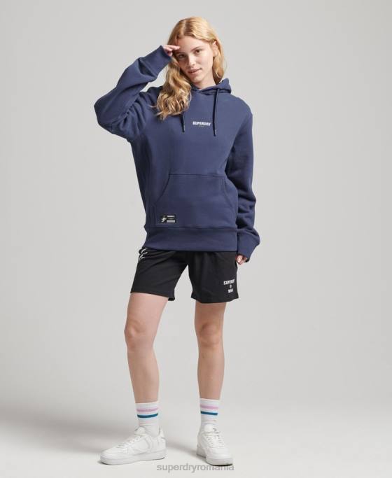 Superdry hanorac cu micro logo îmbrăcăminte marina femei JX0Z5885