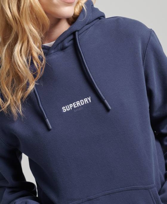Superdry hanorac cu micro logo îmbrăcăminte marina femei JX0Z5885
