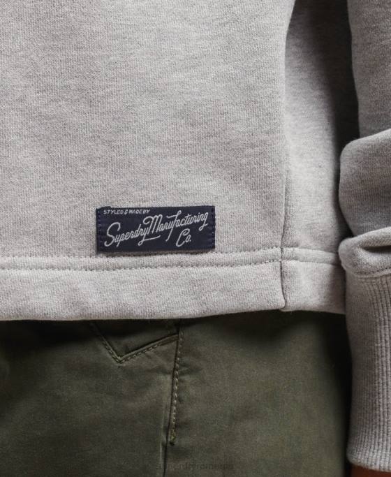 Superdry hanorac cu plasture nostalgie îmbrăcăminte gri femei JX0Z5986