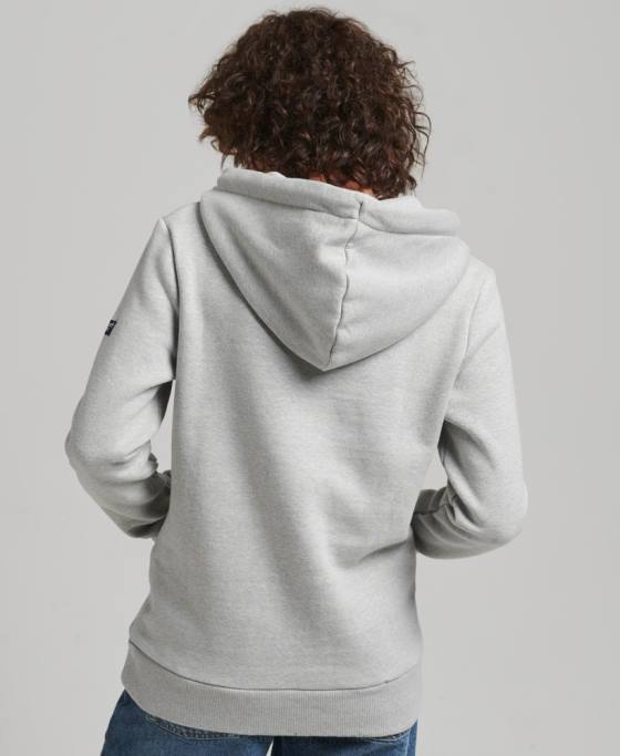 Superdry hanorac cu script nostalgie îmbrăcăminte gri femei JX0Z3418