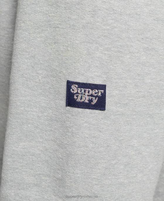 Superdry hanorac cu script nostalgie îmbrăcăminte gri femei JX0Z3418