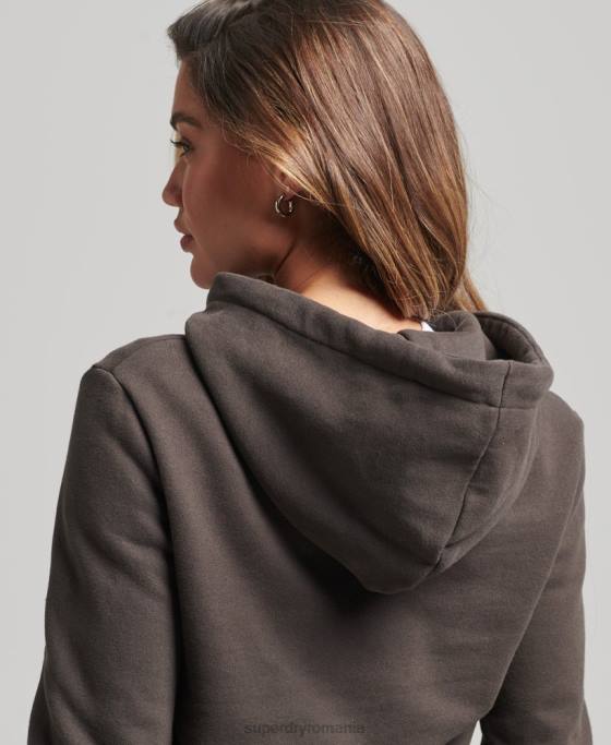 Superdry hanorac cu script în centrul orașului îmbrăcăminte gri inchis femei JX0Z6079