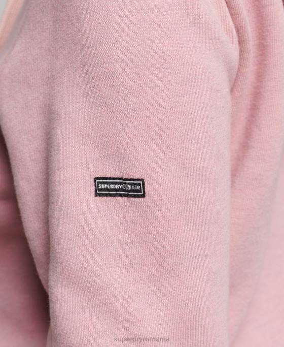 Superdry hanorac cu scripturi florale îmbrăcăminte roz femei JX0Z3426