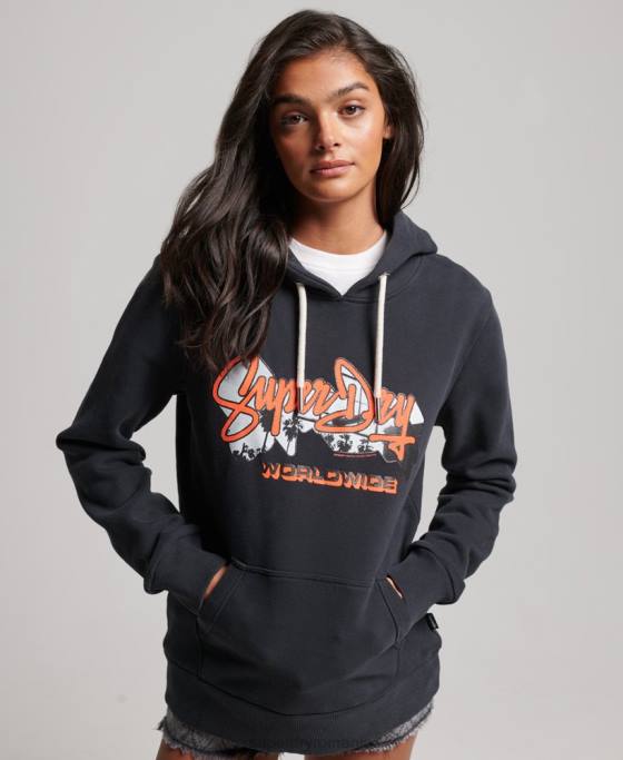 Superdry hanorac cu umplutură fotografie îmbrăcăminte marina femei JX0Z5851