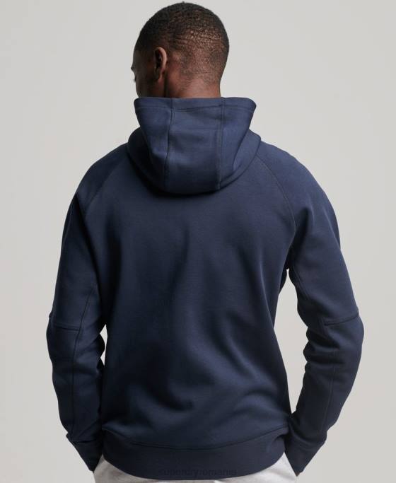 Superdry hanorac cu zip code tech îmbrăcăminte albastru bărbați JX0Z461