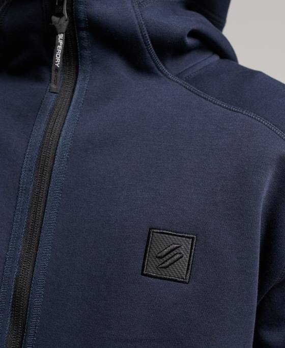 Superdry hanorac cu zip code tech îmbrăcăminte albastru bărbați JX0Z461