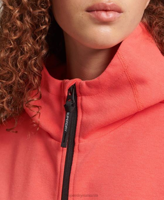 Superdry hanorac cu zip code tech îmbrăcăminte coral femei JX0Z5888
