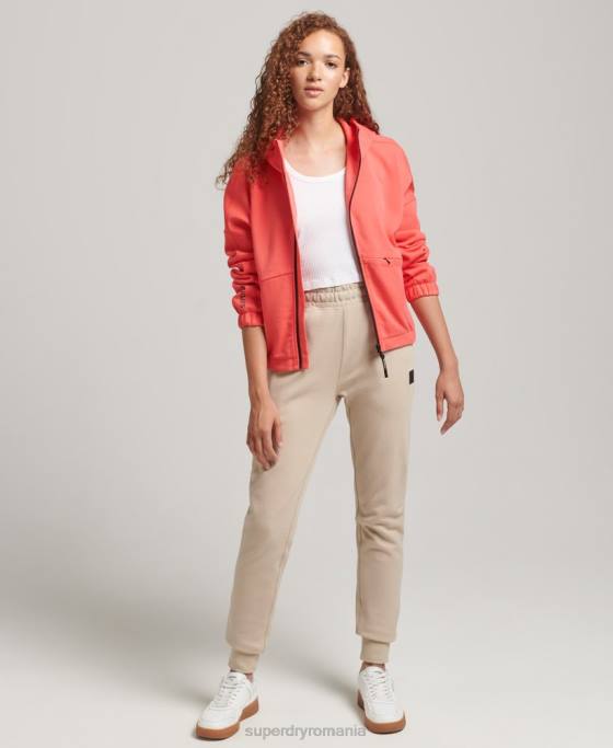 Superdry hanorac cu zip code tech îmbrăcăminte coral femei JX0Z5888