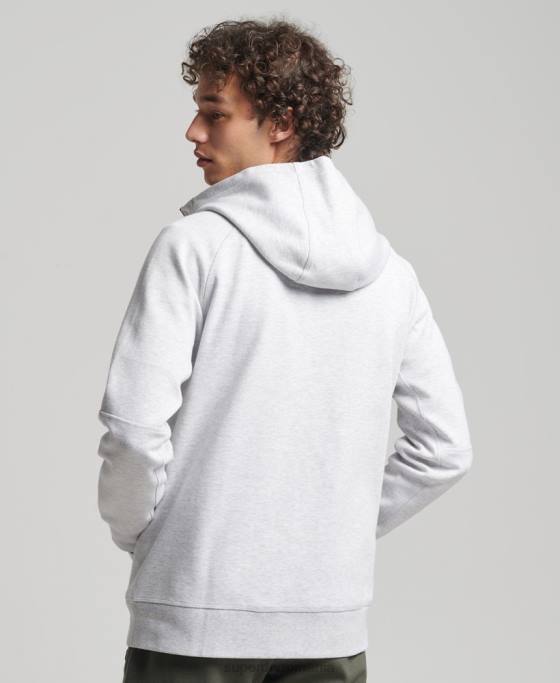 Superdry hanorac cu zip code tech îmbrăcăminte gri bărbați JX0Z643
