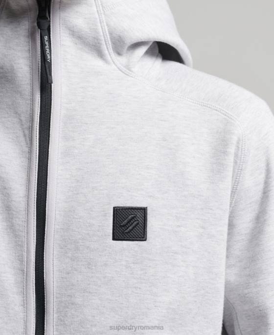 Superdry hanorac cu zip code tech îmbrăcăminte gri bărbați JX0Z643