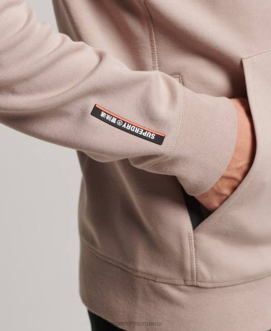 Superdry hanorac cu zip code tech îmbrăcăminte gri deschis bărbați JX0Z81