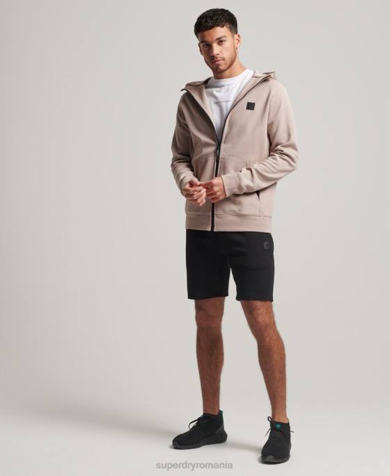 Superdry hanorac cu zip code tech îmbrăcăminte gri deschis bărbați JX0Z81