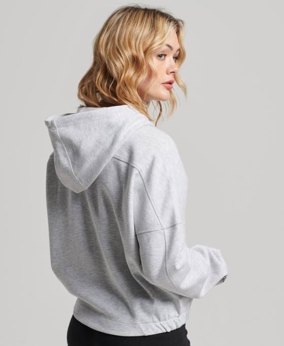 Superdry hanorac cu zip code tech îmbrăcăminte gri femei JX0Z5847
