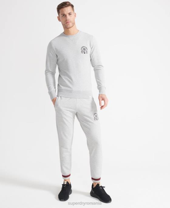 Superdry hanorac de antrenament box yard crew îmbrăcăminte gri bărbați JX0Z5064