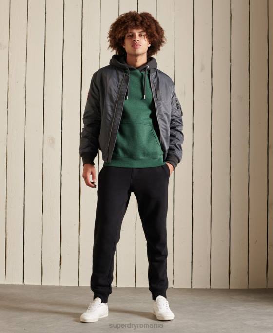 Superdry hanorac de baseball cu broderie logo vintage îmbrăcăminte verde bărbați JX0Z833