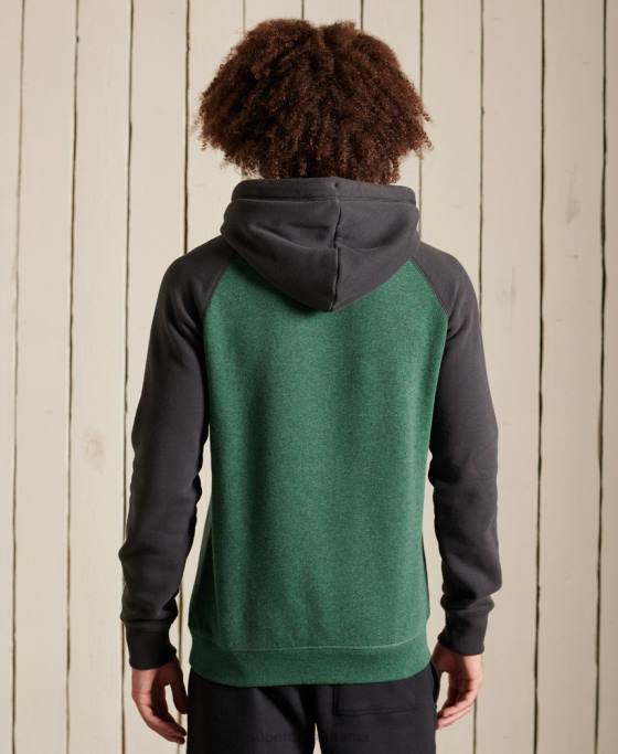 Superdry hanorac de baseball cu broderie logo vintage îmbrăcăminte verde bărbați JX0Z833