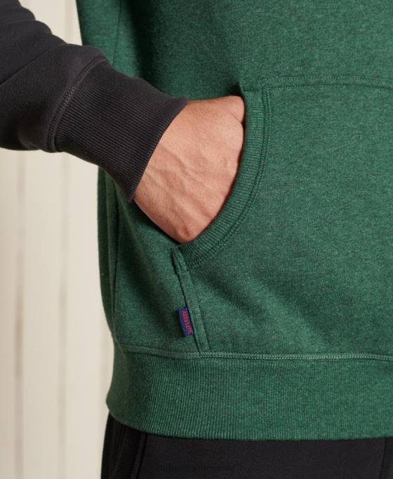 Superdry hanorac de baseball cu broderie logo vintage îmbrăcăminte verde bărbați JX0Z833