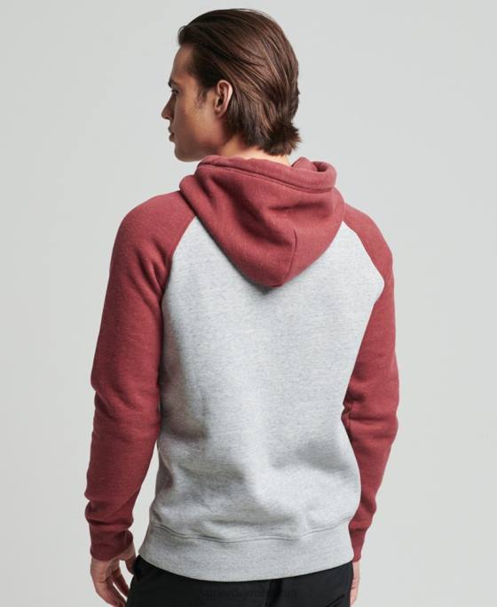 Superdry hanorac de baseball cu logo vintage din bumbac organic îmbrăcăminte gri deschis bărbați JX0Z746