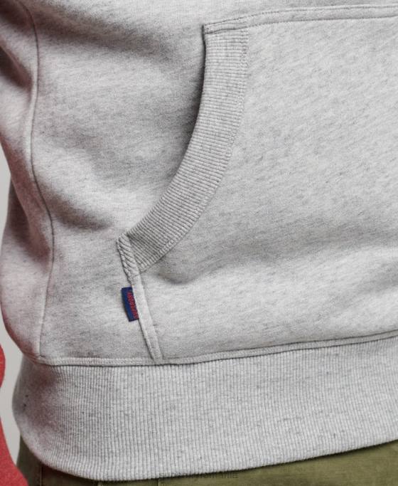 Superdry hanorac de baseball cu logo vintage îmbrăcăminte gri deschis bărbați JX0Z784