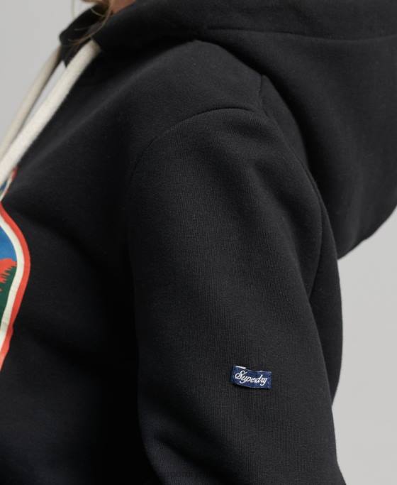 Superdry hanorac de călătorie îmbrăcăminte negru femei JX0Z6070