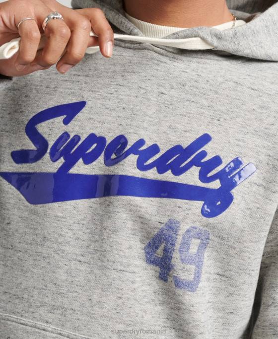 Superdry hanorac de epocă atletic city script îmbrăcăminte gri bărbați JX0Z5178
