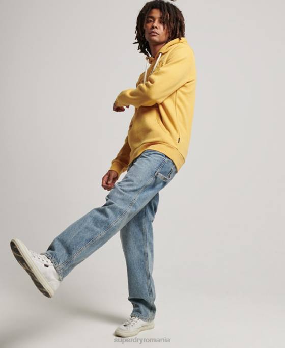 Superdry hanorac de epocă în relief clasa cooper îmbrăcăminte galben bărbați JX0Z692