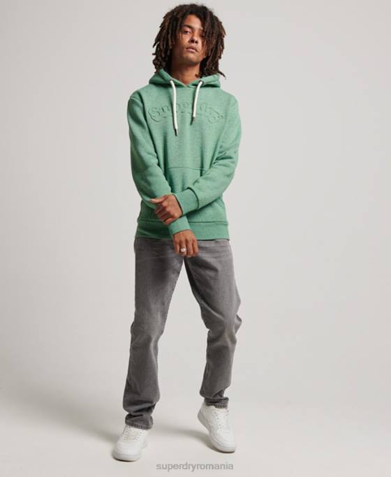 Superdry hanorac de epocă în relief clasa cooper îmbrăcăminte verde bărbați JX0Z691