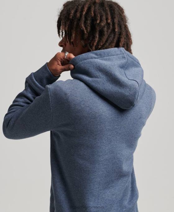 Superdry hanorac de interes cu logo vintage îmbrăcăminte marina bărbați JX0Z5023