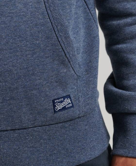 Superdry hanorac de interes cu logo vintage îmbrăcăminte marina bărbați JX0Z5023